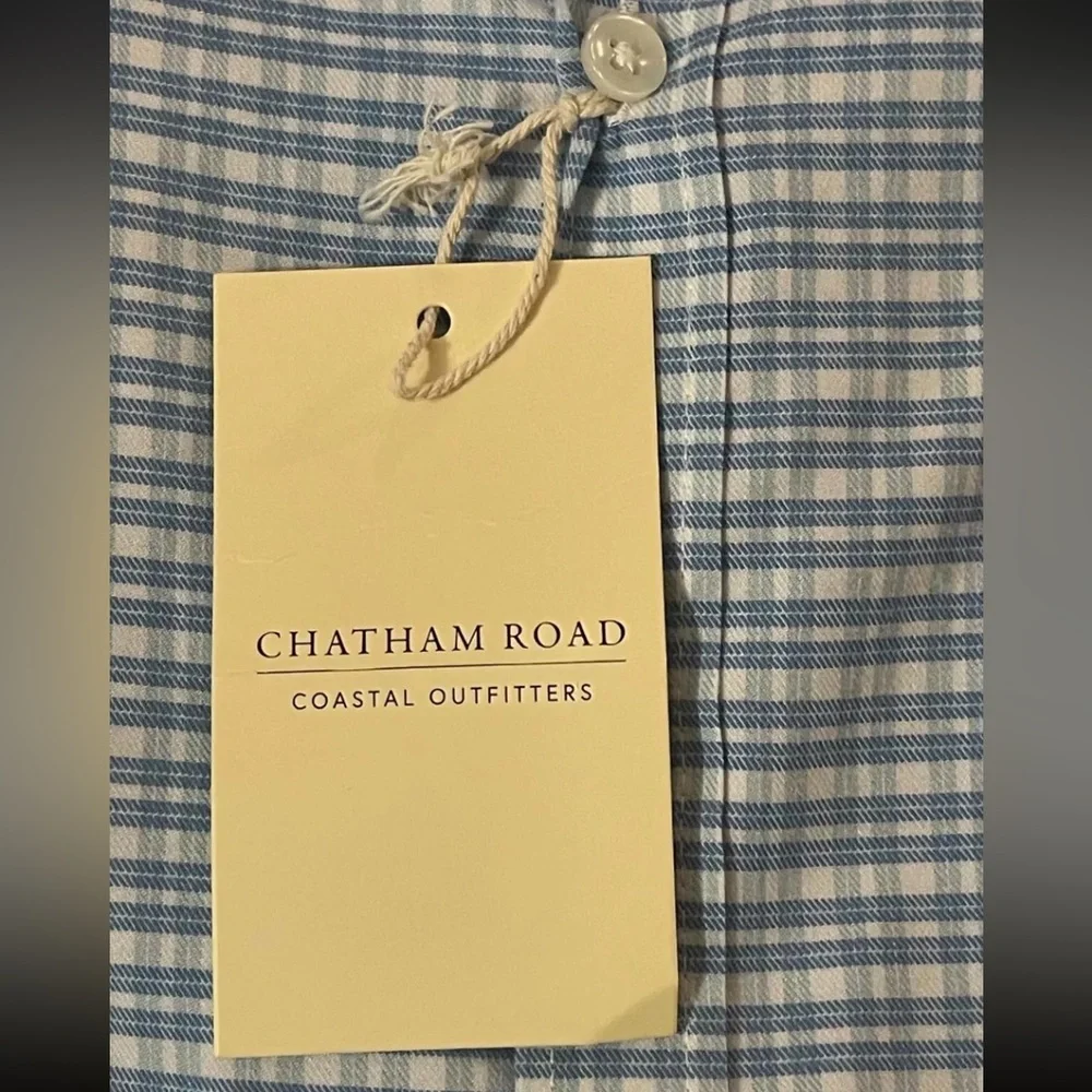 Catham Road Collared Shirt NWT Button-Down Checkerboard Long Sleeve MEN'S SMALL - Picture 8 of 14
